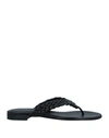 Anna F Toe Strap Sandals In Black