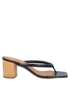 Eqüitare Toe Strap Sandals In Black