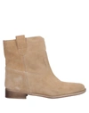Gisel Moire Ankle Boots In Beige