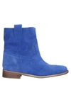 Gisel Moire Ankle Boots In Blue
