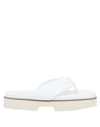 Eqüitare Toe Strap Sandals In White