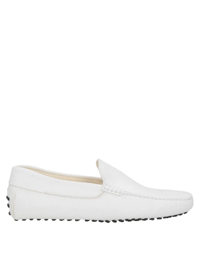 Tod's Man Loafers White Size 8 Leather
