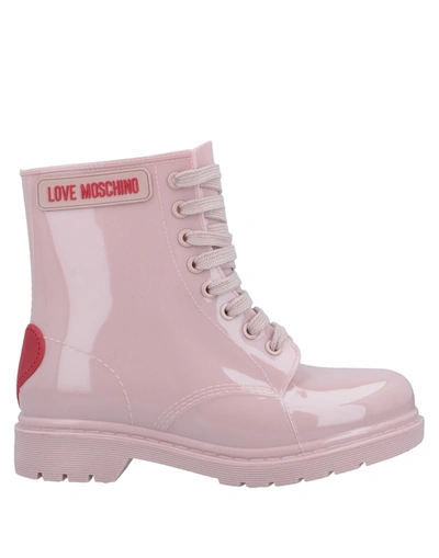 Love Moschino Ankle Boots In Pink
