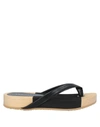 Eqüitare Toe Strap Sandals In Black