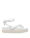Eqüitare Toe Strap Sandals In White