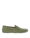 Tod's Loafers In Sage Green