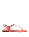 L'autre Chose Toe Strap Sandals In Red