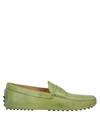 Tod's Loafers In Light Green