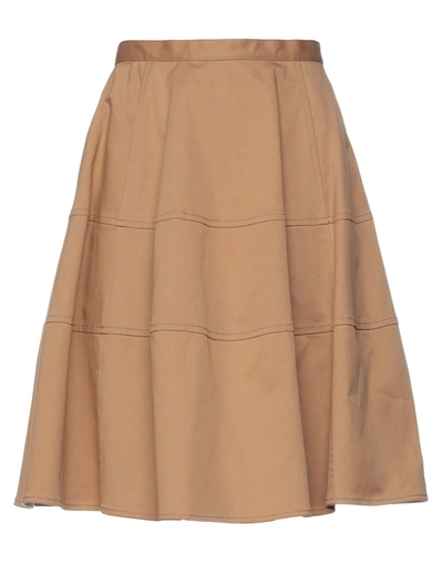 Aspesi Mini Skirts In Camel