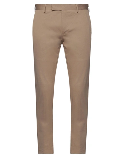 Pt Torino Man Pants Khaki Size 28 Cotton, Elastane In Beige