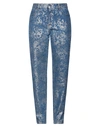 JUST CAVALLI JUST CAVALLI WOMAN JEANS BLUE SIZE 30 COTTON, BOVINE LEATHER,13672640VQ 13