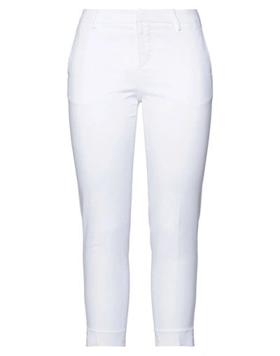 Pt Torino Woman Pants White Size 10 Cotton, Lyocell, Elastane
