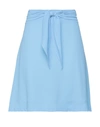 Merci .., Woman Mini Skirt Sky Blue Size 2 Polyester