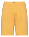 2 Men Man Shorts & Bermuda Shorts Ocher Size 30 Cotton, Elastane In Yellow