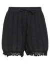 Tpn Woman Shorts & Bermuda Shorts Black Size L Cotton In Black