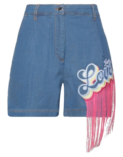 Love Moschino Denim Shorts In Blue