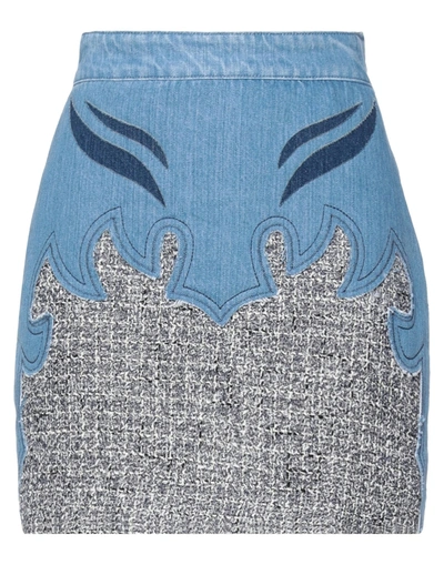 Pinko Denim Skirts In Blue