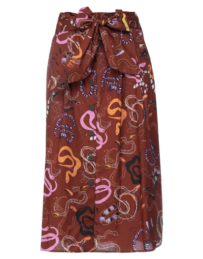 Ottod'ame Snake Otto Dame Skirt In Brown