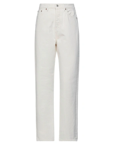 The Kooples High Rise Straight Leg Jeans In White