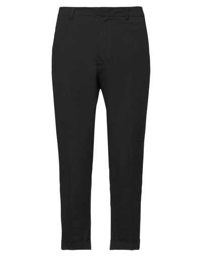 Paolo Pecora Man Pants Black Size 36 Cotton, Elastane In Black