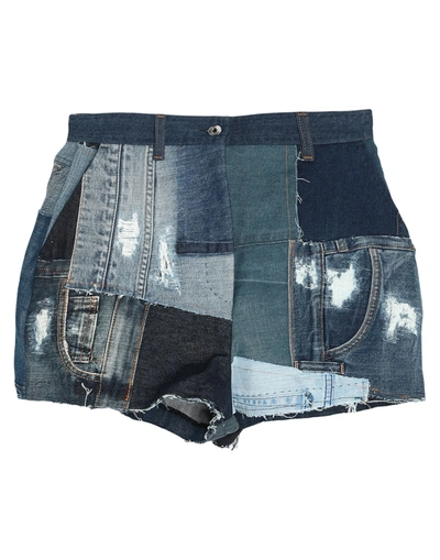 DOLCE & GABBANA DOLCE & GABBANA WOMAN DENIM SHORTS BLUE SIZE 14 COTTON, ELASTANE,13663602LB 3