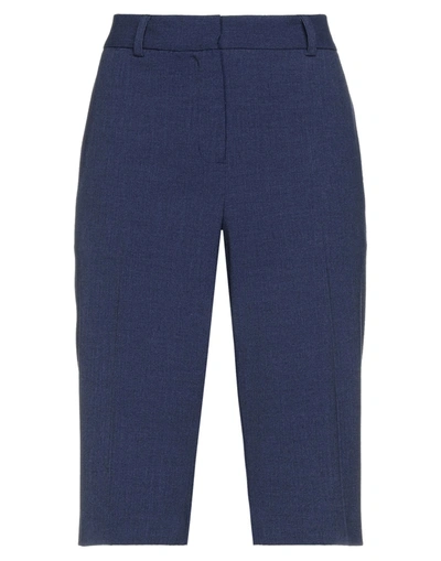 Ottod'ame Woman Shorts & Bermuda Shorts Blue Size 6 Polyester, Viscose, Elastane In Blue