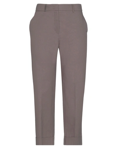 Peserico Pants In Dark Brown