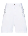Dsquared2 Man Shorts & Bermuda Shorts White Size 28 Cotton, Elastane, Polyester, Polyurethane, Cellu