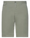 Pt Torino Man Shorts & Bermuda Shorts Sage Green Size 38 Cotton, Elastane