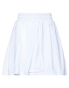 Gcds Woman Mini Skirt White Size L Polyester, Cotton In White