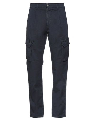 Grey Daniele Alessandrini Pants In Dark Blue