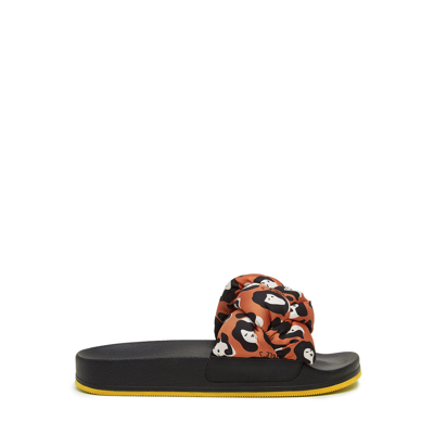 La Doublej Treccia Slide Sandals In Lady Leopard