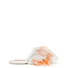 La Doublej Feather Embellished Slippers In Avorio