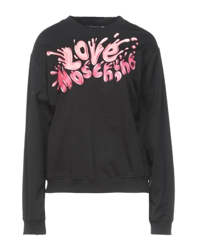 Love Moschino Sweatshirts In Black