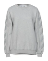 Off-white Arrows Crewneck Sweatshirt In Grey Cotton In Grey
