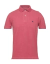 Brooksfield Polo Shirts In Red
