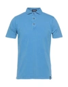 Drumohr Polo Mm Crepe In Light Blue