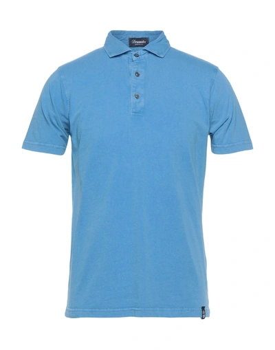 Drumohr Polo Mm Crepe In Blue