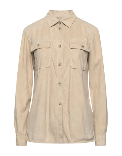 Armani Collezioni Shirts In Beige