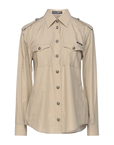 Dolce & Gabbana Shirts In Beige