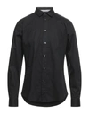 Bikkembergs Man Shirt Black Size 15 ¾ Cotton, Elastane