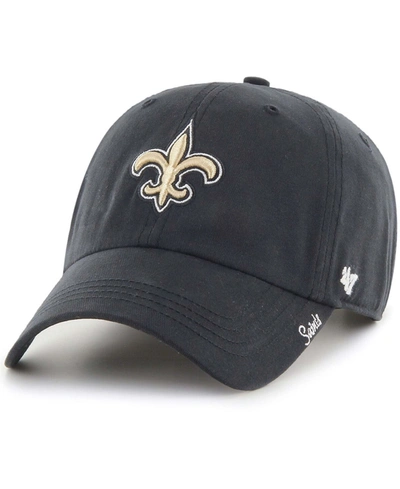 47 Brand Women's Black New Orleans Saints Miata Clean Up Adjustable Hat