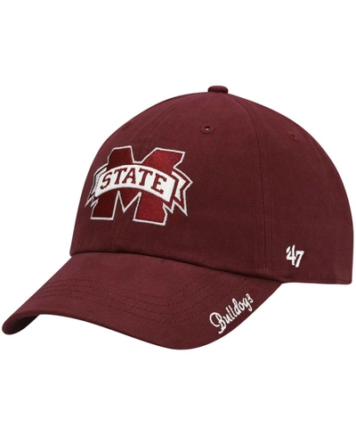 47 Brand Women's Maroon Mississippi State Bulldogs Miata Clean Up Logo Adjustable Hat