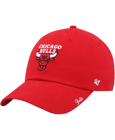 47 Brand Women's Red Chicago Bulls Miata Clean Up Logo Adjustable Hat