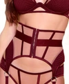 HAUTY WOMEN'S CHYA QUILTED AND MESH WAIST CINCHER WITH BIG O RING AND CENTER FRONT HOOK AND EYE DETAILS