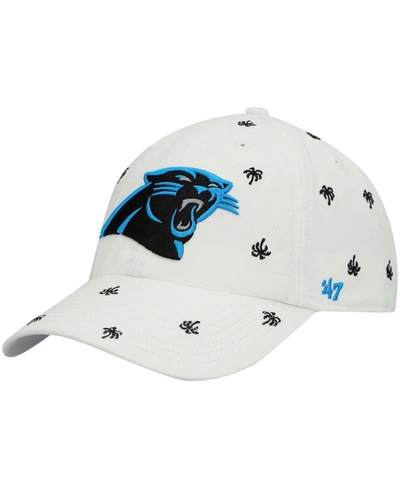 47 Brand Women's White Carolina Panthers Team Confetti Clean Up Adjustable Hat