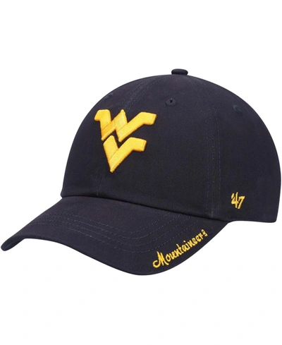 47 Brand Women's Navy West Virginia Mountaineers Miata Clean Up Logo Adjustable Hat