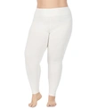 Cuddl Duds Plus Size Softwear With Stretch High Waisted Leggings In Ivory