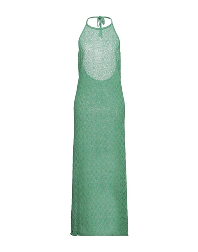 Solotre Long Dresses In Green