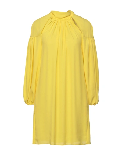 Merci .., Woman Mini Dress Yellow Size 4 Polyester